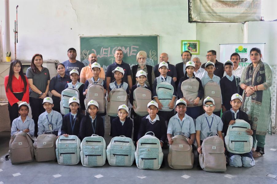 Emirates Donates 400 Special School Bags To Students Of Smile Foundation